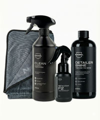 Nasiol Set Nano-Gloss & Protection 4 Piese – MetalCoat F2, Degresant Clean, Luciu Anvelope și Prosop 600GSM
