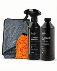 Nasiol Set Nano-Ceramic Shield 4 Piese – Spray Protecție 6 Luni, Șampon Pro-S, Prosop 600GSM și Mănușă Microfibră