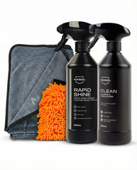 Nasiol Set Detailing Rapid 3 Piese – Soluție Curățare Fără Apă, Prosop Microfibră și Protecție Ceramică Rapidă