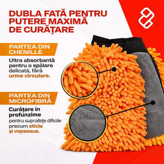 Manusă dublă din microfibră super moale Nasiol – Curățare fără zgârieturi