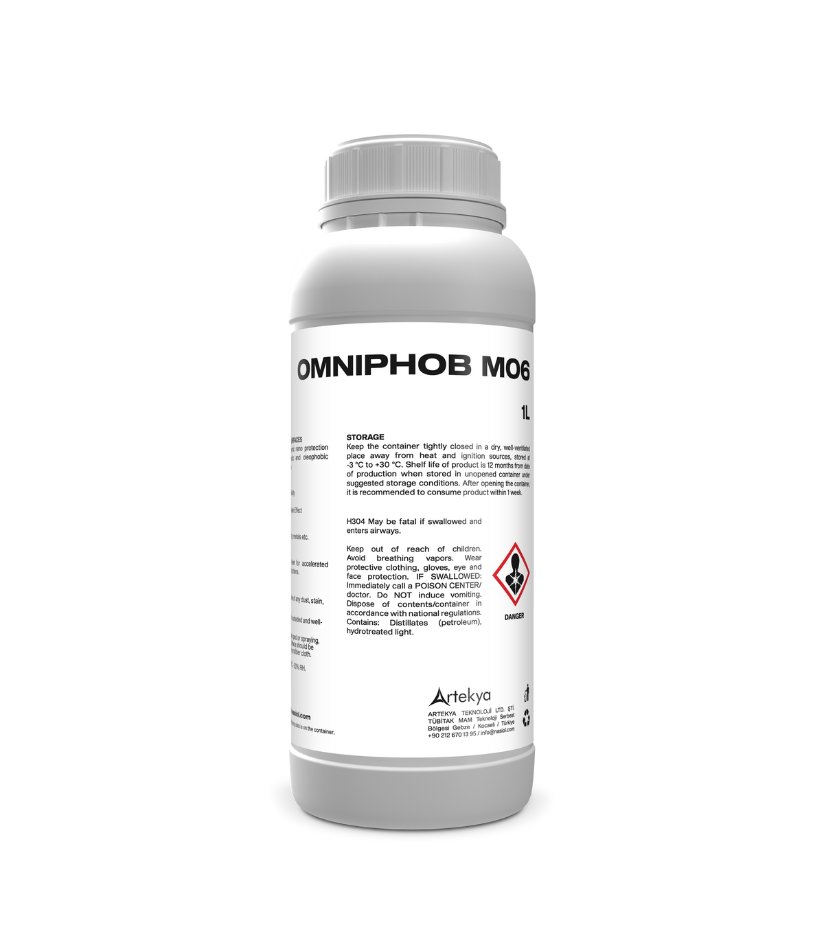 Nasiol OMNIPHOB M06 - soluție nano protecție profesională pentru suprafețe termoizolante, termoplastice, metal și suprafețe vopsite
