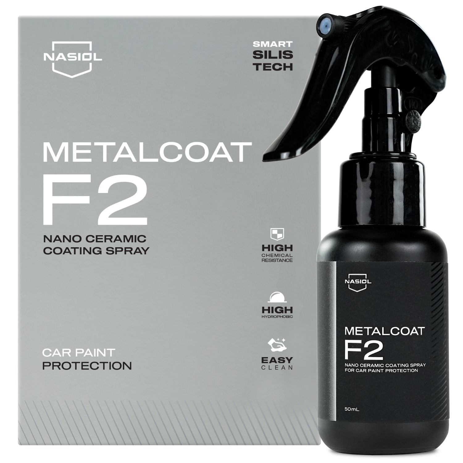 Nasiol MetalCoat F2 - protecție nano pentru elemente metalice - 50ml