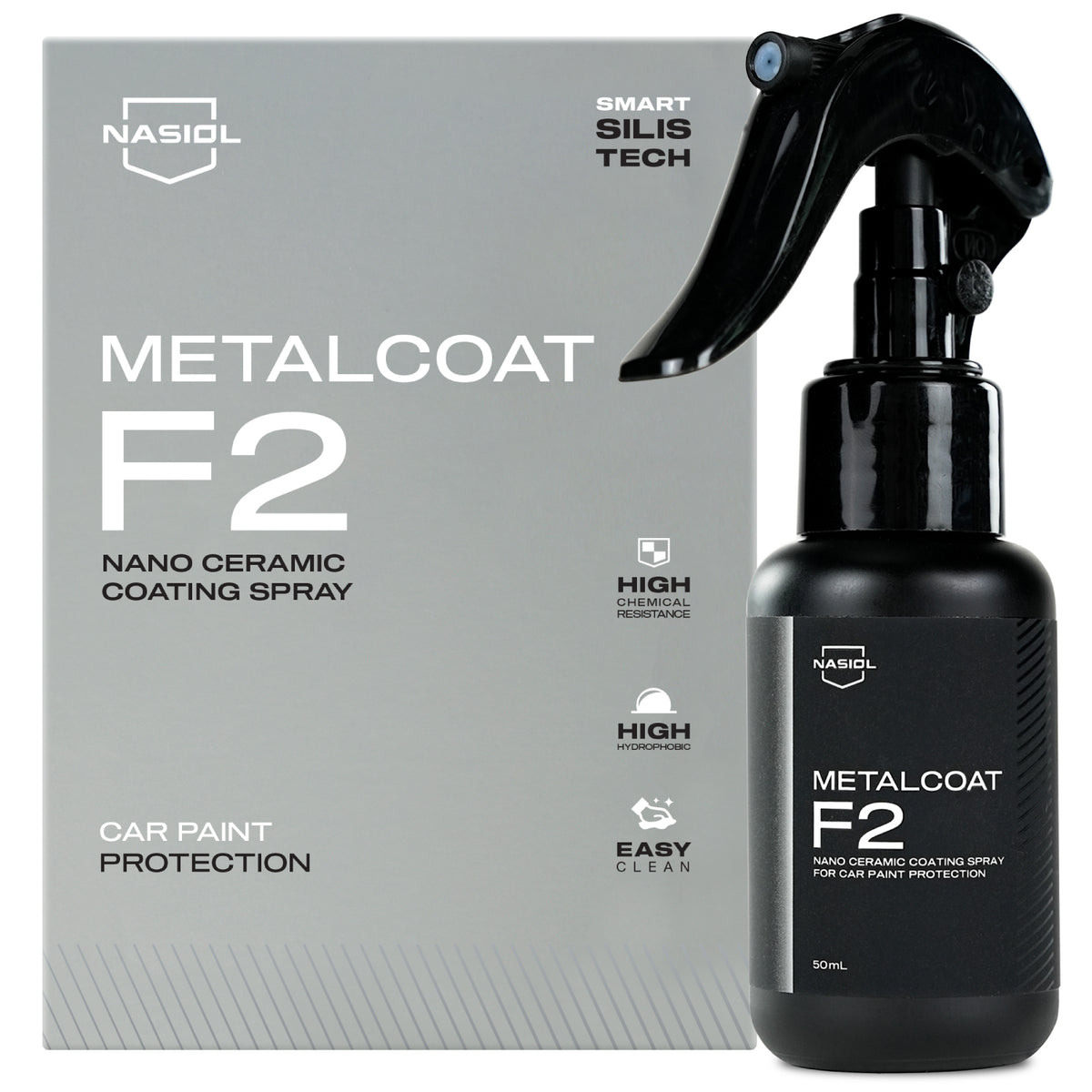 Nasiol MetalCoat F2 - protecție nano pentru elemente metalice - 50ml