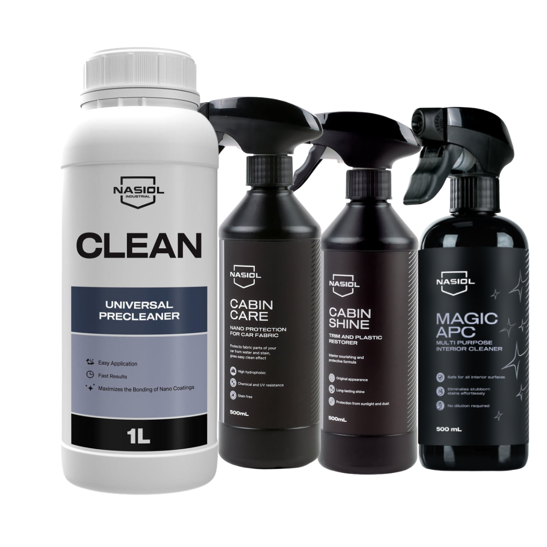 Nasiol Set Total Interior Recovery 4 Produse – Nasiol Magic APC 500ml, Nasiol Clean, Nasiol CabinShine și Nasiol CabinCare