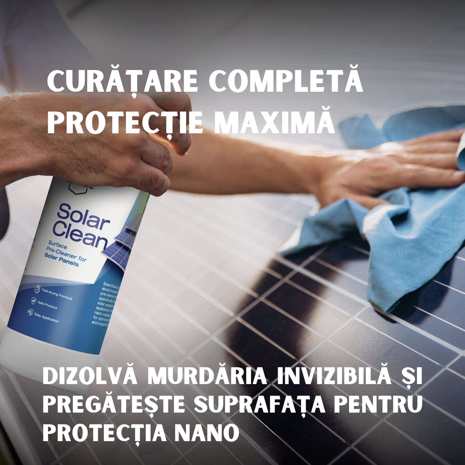 Nasiol Solar Clean - Soluție curățare înainte de aplicarea nano-protecției