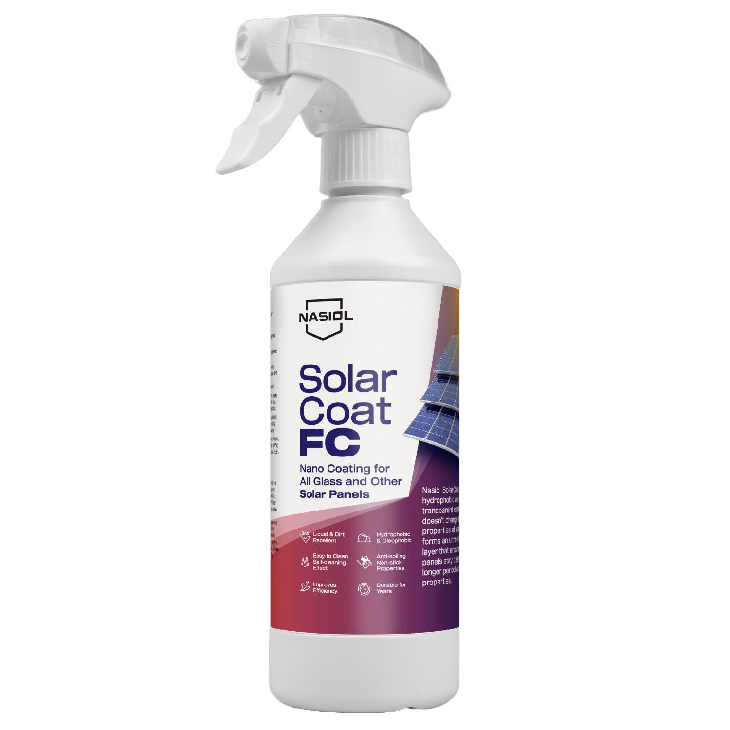 Nasiol Solar Coat FC - Nano protecție avansată pentru toate tipurile de panouri solare - 500ml