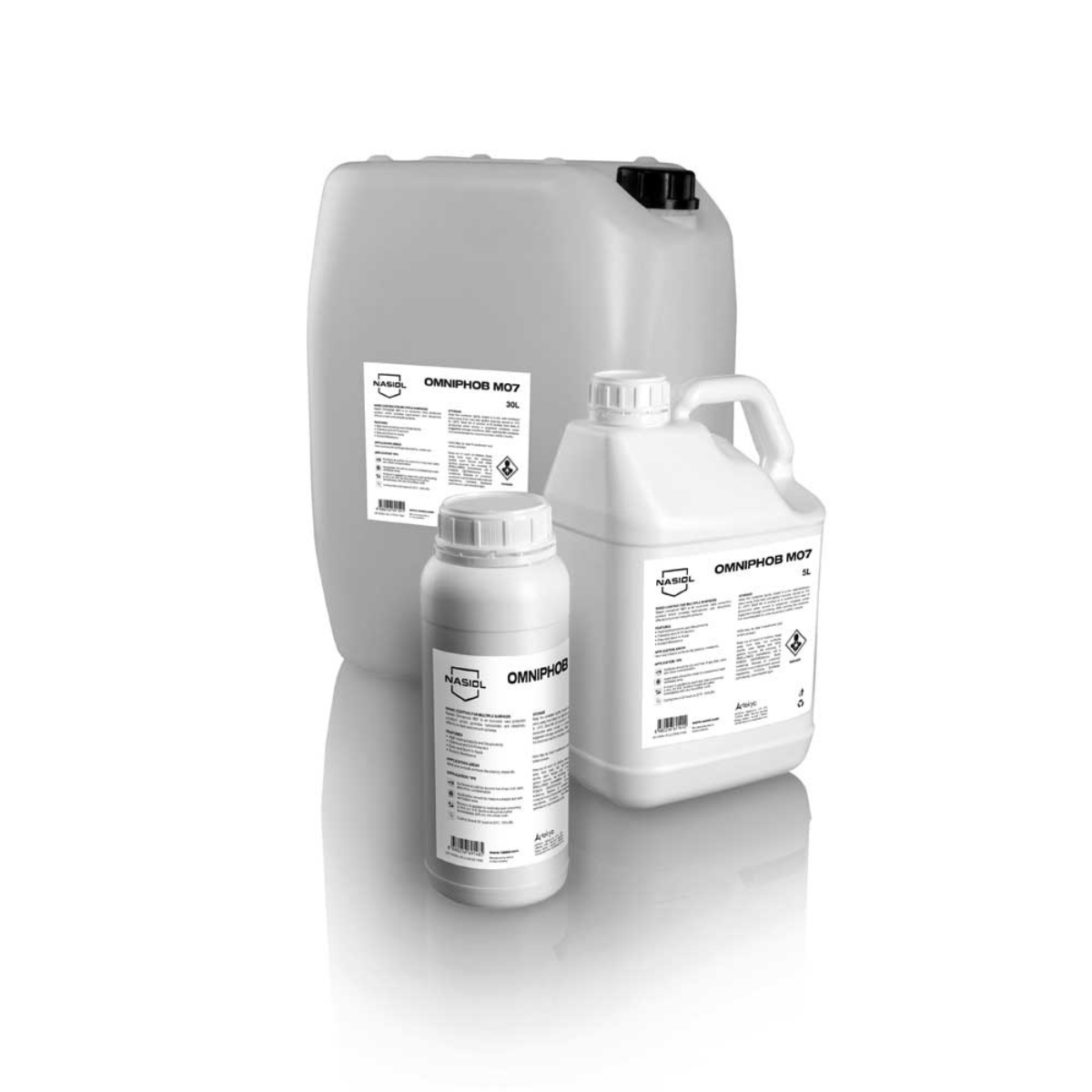 Nasiol OMNIPHOB M07 - soluție nano protecție profesională pentru suprafețe termoizolante, termoplastice, metal și suprafețe vopsite
