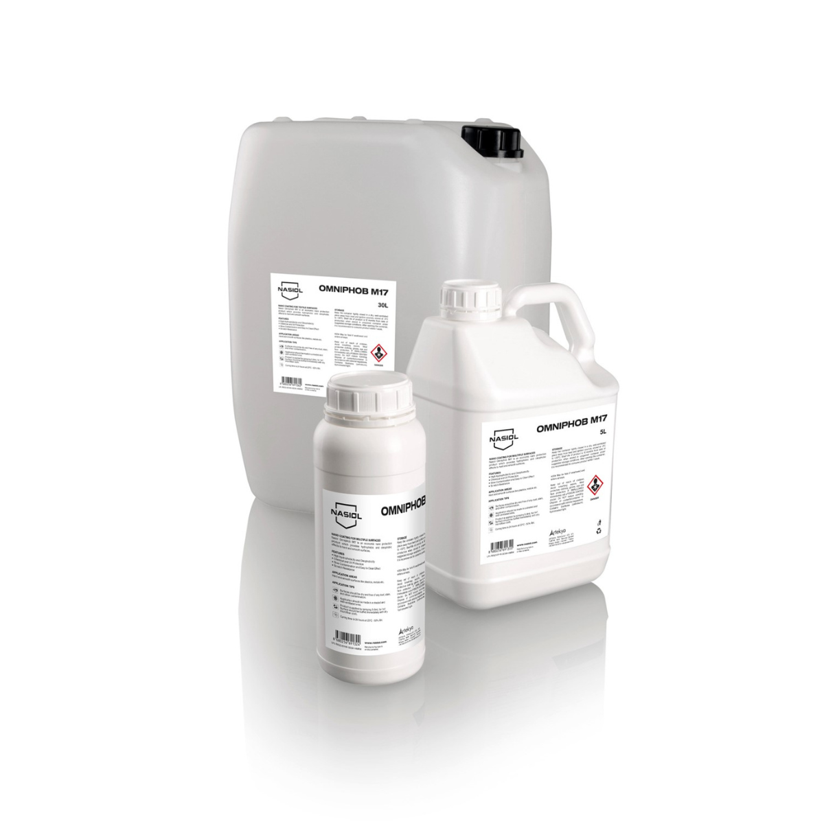 Nasiol OMNIPHOB M17 - soluție nano protecție profesională pentru suprafețe termoizolante, termoplastice, metal și suprafețe vopsite