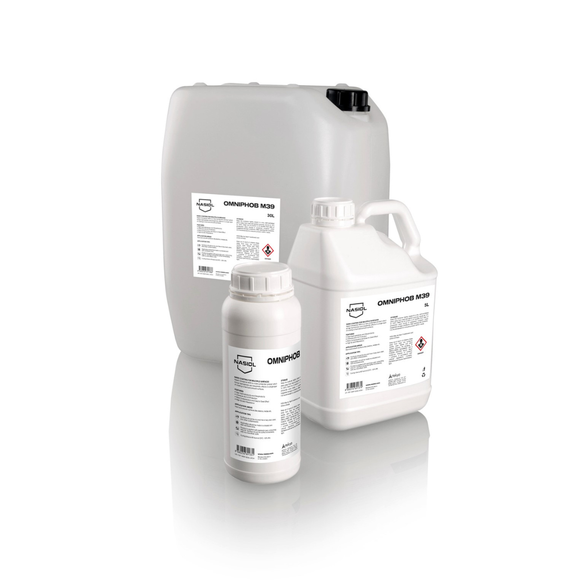 Nasiol OMNIPHOB M39 - soluție nano protecție profesională pentru suprafețe termoizolante, termoplastice, metal și suprafețe vopsite