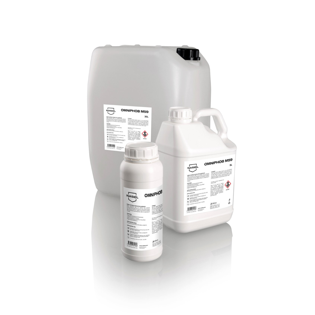 Nasiol OMNIPHOB M59 - soluție nano protecție profesională pentru suprafețe termoizolante, termoplastice, metal și suprafețe vopsite